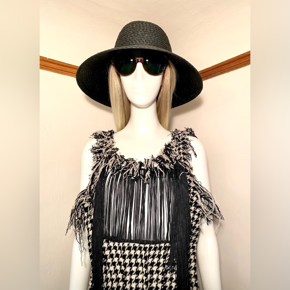PEPPER Re-Couture Rustic Houndstooth Dress - Picture 1 of 9